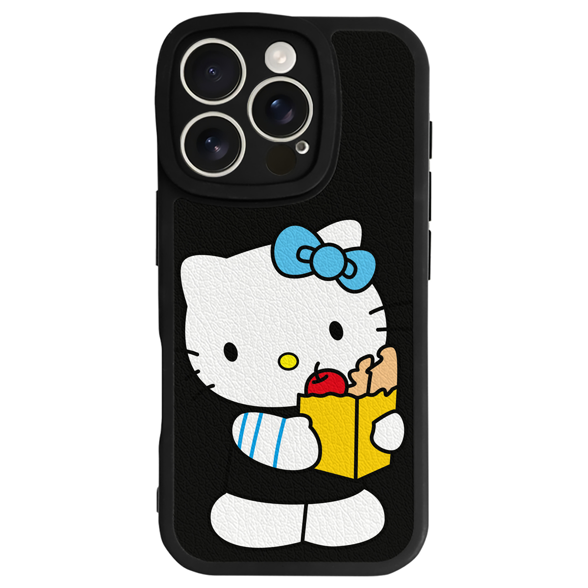 （画像用） Hello Kitty ハローキティ 【iPhone 16シリーズ対応】シリコンスマホケース（レザー調） 材質：シリコン